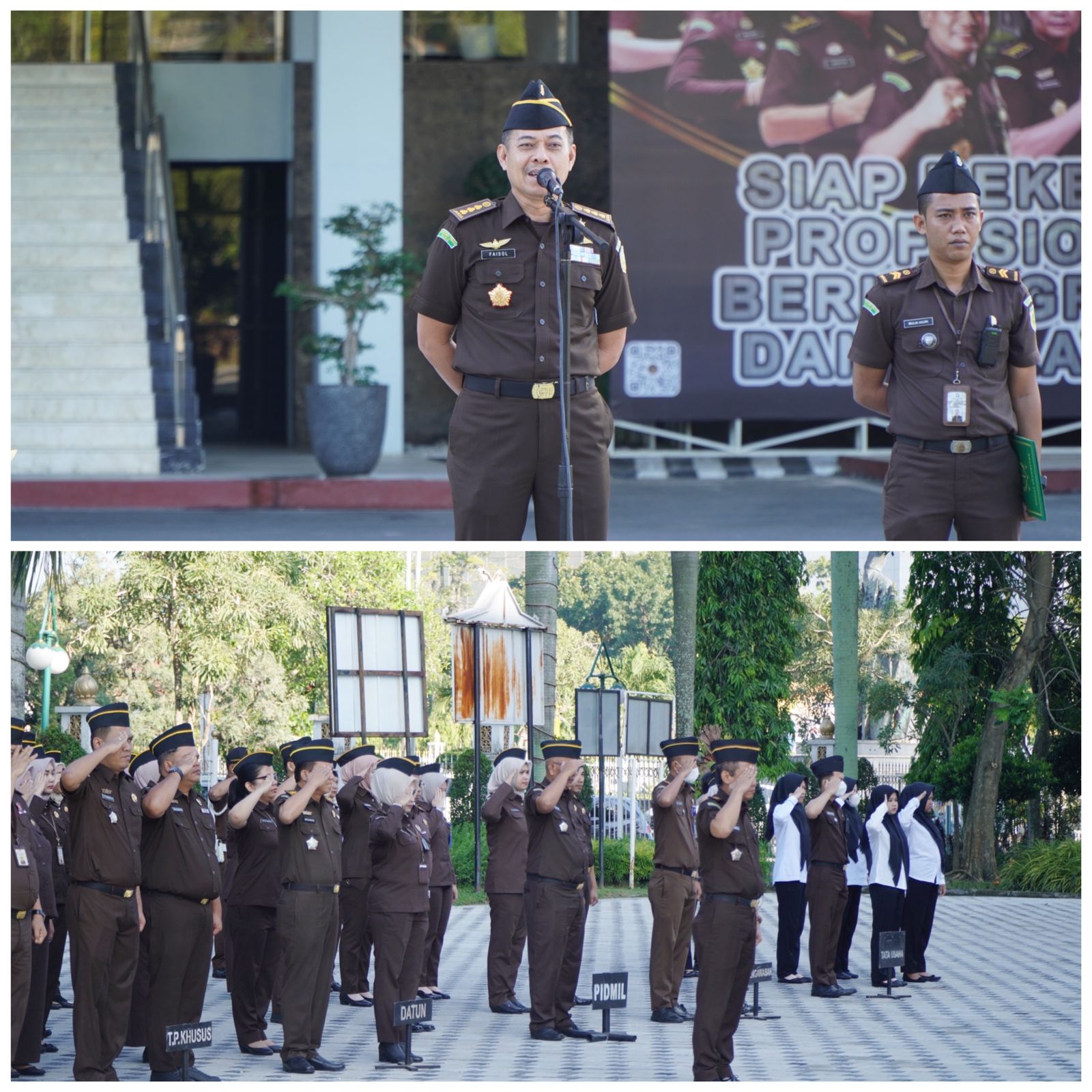 Apel Kerja Pagi di Kejati Riau Dipimpin Asisten Pidana Militer